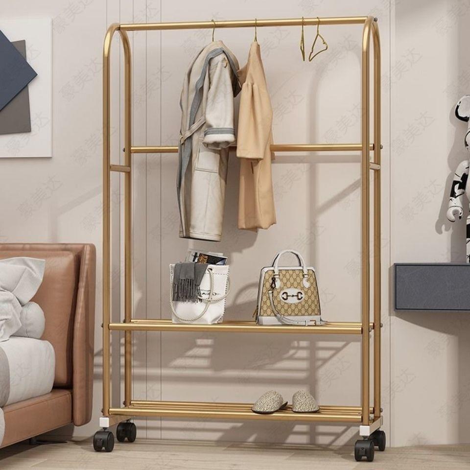 晾衣架落地卧室可移动家用凉衣架阳台挂衣服架子室内简易杆衣帽架