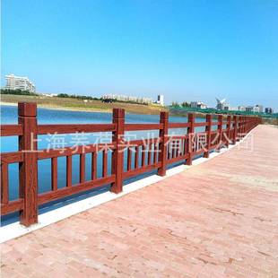 仿木精铸石栏杆设计安装河道石栏杆公园湖边浮雕石栏杆