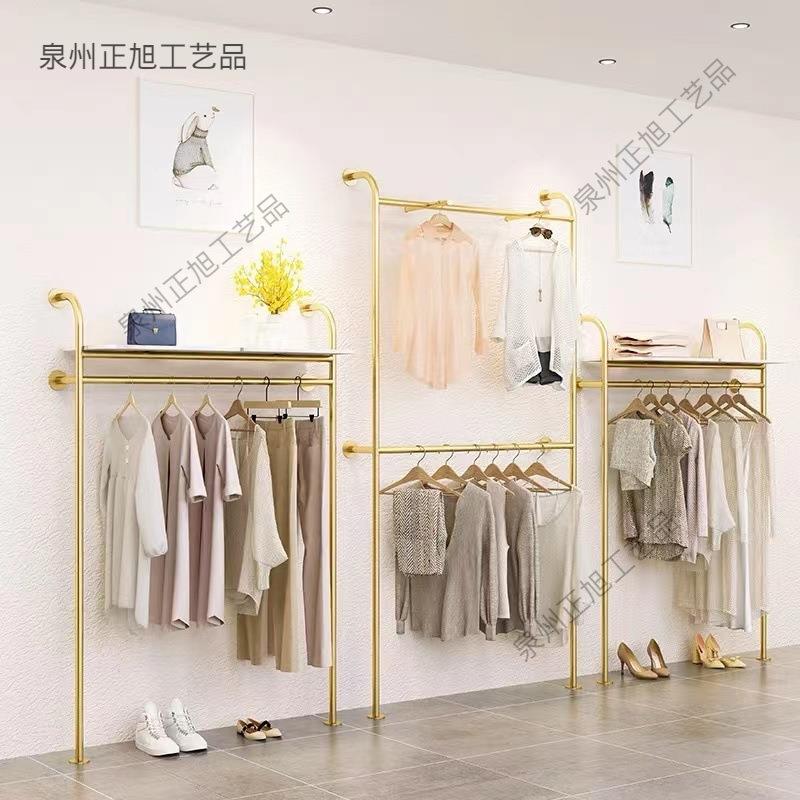 服装店衣服展示架落地上墙壁挂式陈列架男女装挂衣架货架衣服架子