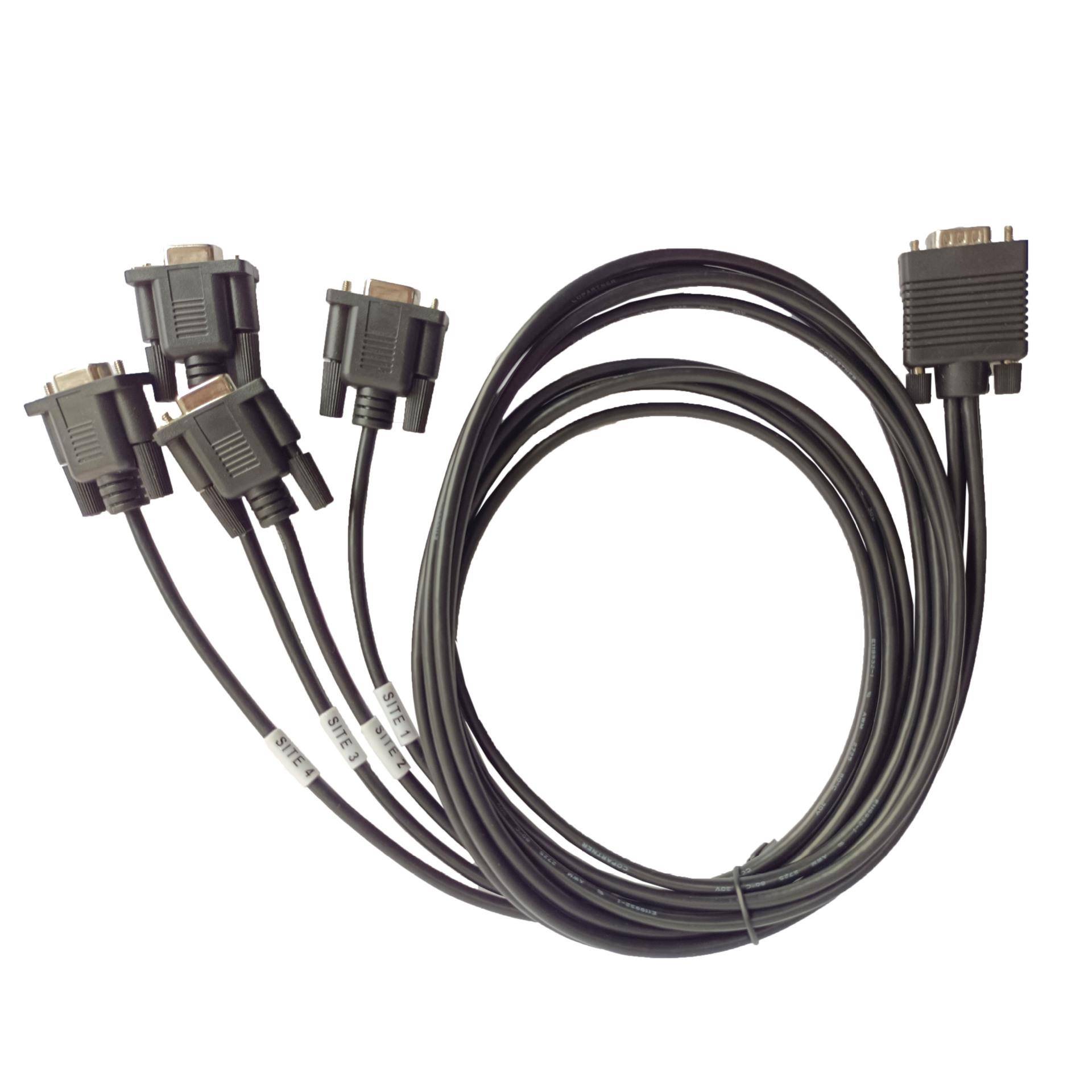 BK-DB9-1-4复合通信线连接线HMI触摸屏通信线一个串口转四个串口