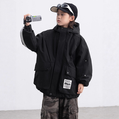 男童夹棉外套秋冬款2025新款儿童