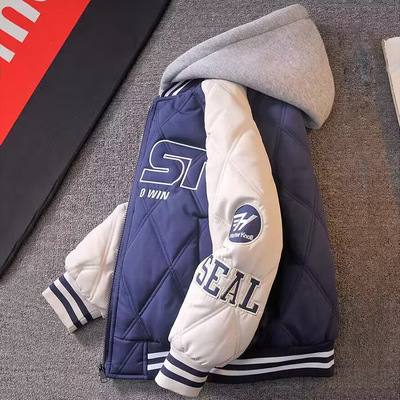 男童外套春秋冬款2025新款棉服