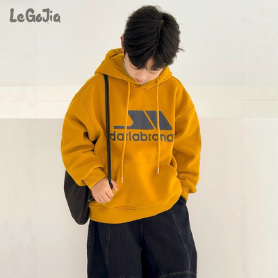 男童加绒卫衣秋冬款2025新款