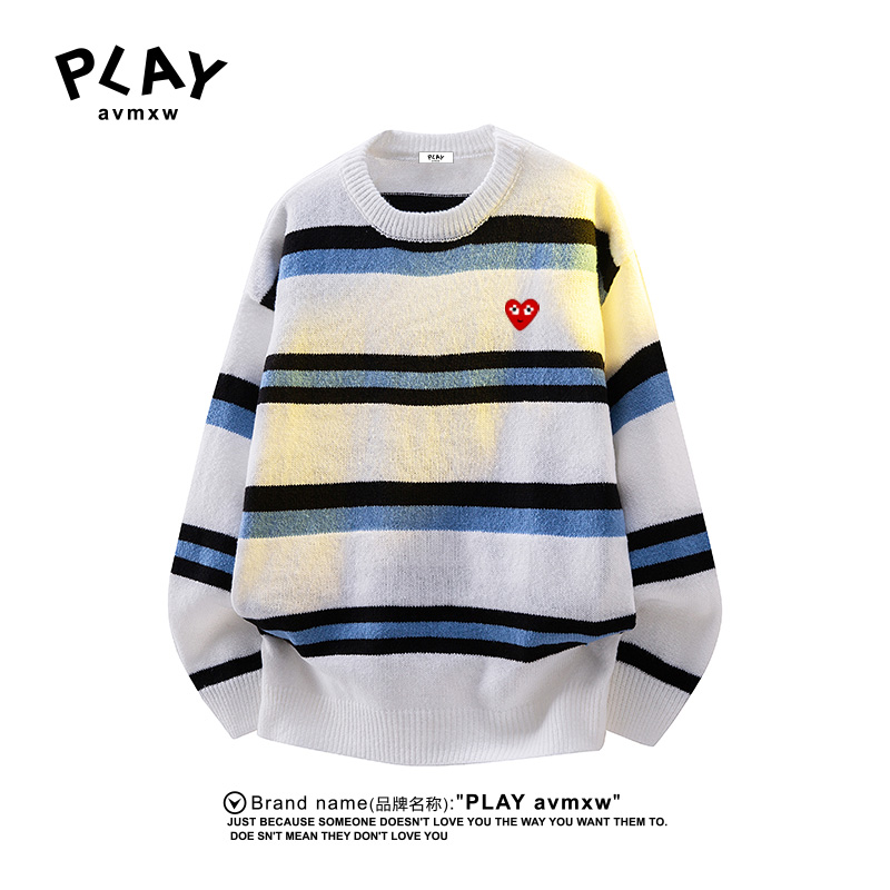PLAYAVMXW宽松简约宽松条纹毛衣