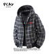 AVMXW 官方连帽夹克秋冬季 新款 PLAY 男女款 潮牌休闲宽松格子外套