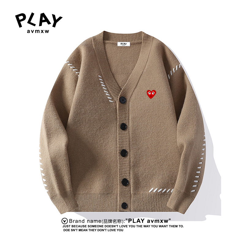 PLAYAVMXW秋冬休闲V领针织衫