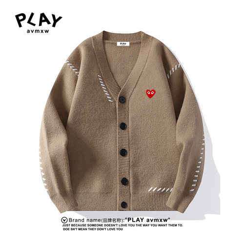 PLAYAVMXW秋冬休闲V领针织衫