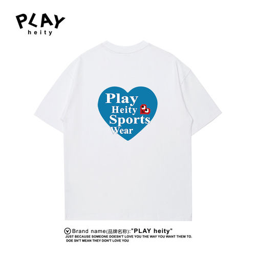 PLAYHEITY短袖T恤男女爱心上衣