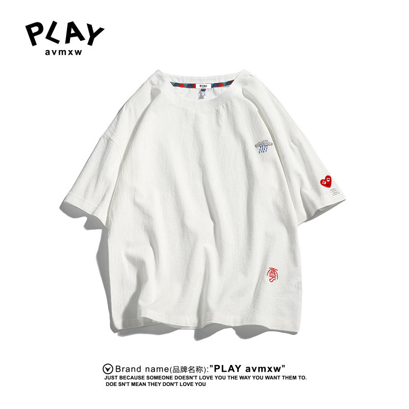 PLAY AVMXW 官方短袖2025年夏季情侣时尚潮流休闲复古大码宽松T恤