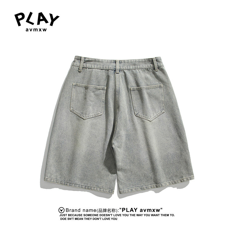 PLAYAVMXW百搭休闲水洗牛仔裤