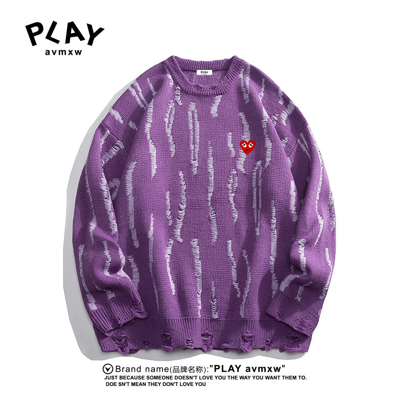 PLAYAVMXW宽松休闲时尚圆领毛衣