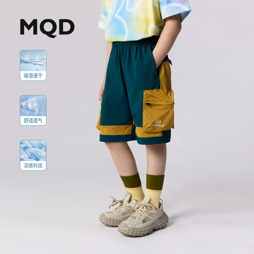 MQD男童凉感速干工装五分短裤