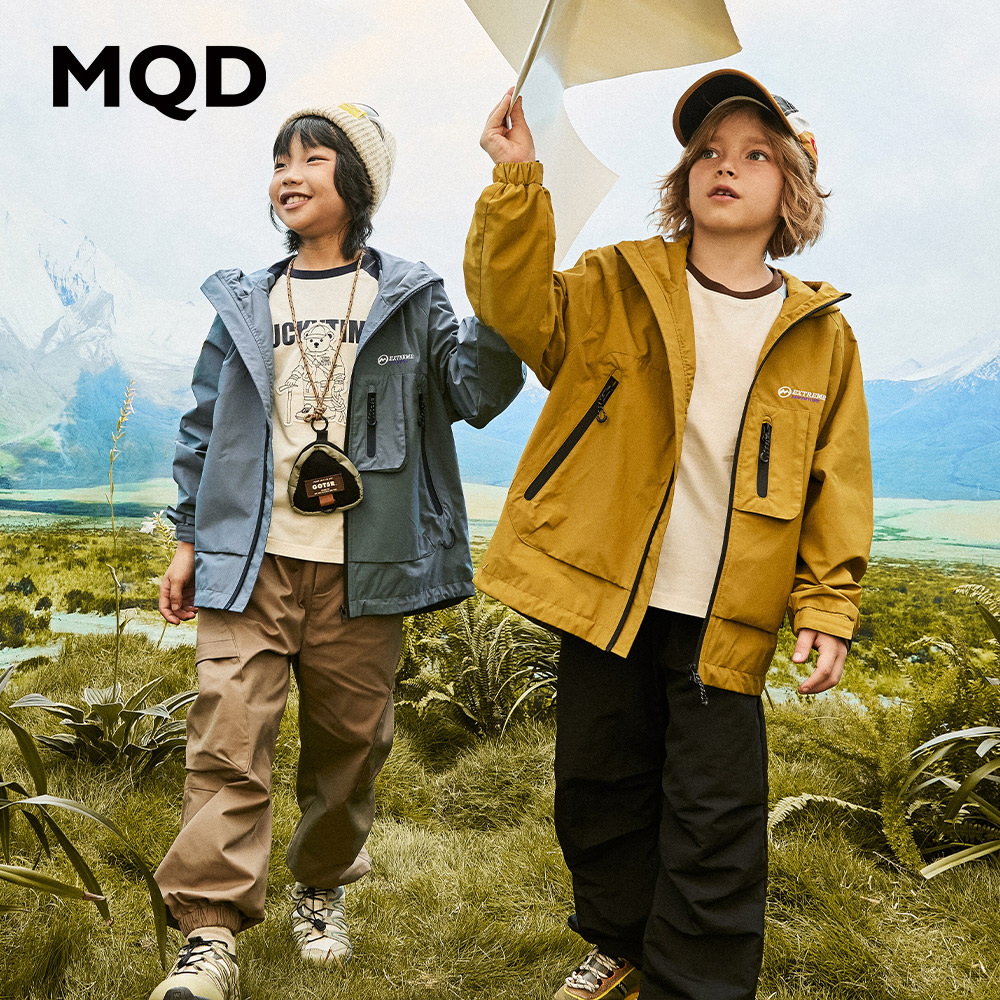 MQD男童防风软壳工装冲锋衣外套图片