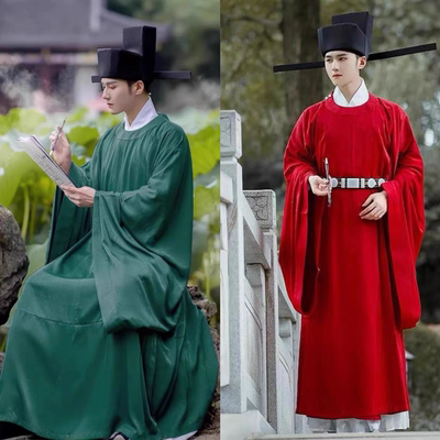 出租宋制圆领袍男款汉服官服宋制礼服父亲长辈服装走秀表演话剧服