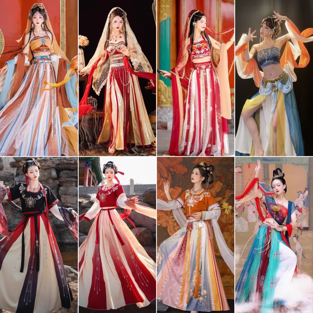 出租敦煌舞蹈服异域风坦领齐腰