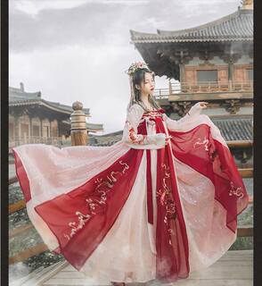 汉服租赁龙纹刺绣齐胸襦裙6米裙摆女王风古装龙母中秋国庆演出服