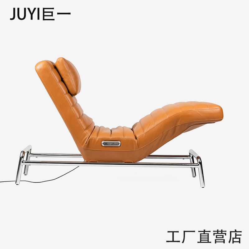 JUYI巨一单人电动沙发椅真皮懒人沙发榻多功能电动按摩家居休闲椅