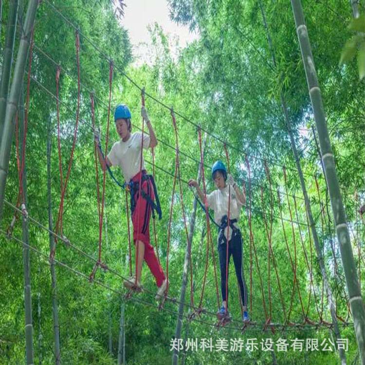 内蒙古包头户外闯关项目户外拓展丛林穿越空中绳网游乐设备组合式