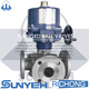 SUNYEH电动法兰球阀 SUN YEH山野电动三通法兰球阀 山野电动球阀