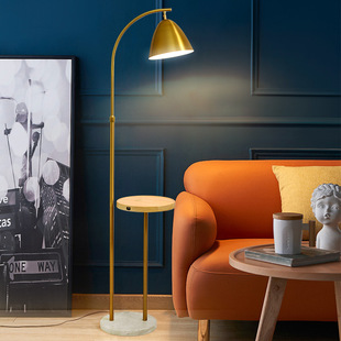 北欧ins风茶几落地灯创意客厅可调角度灯简约个性卧室床头落地灯