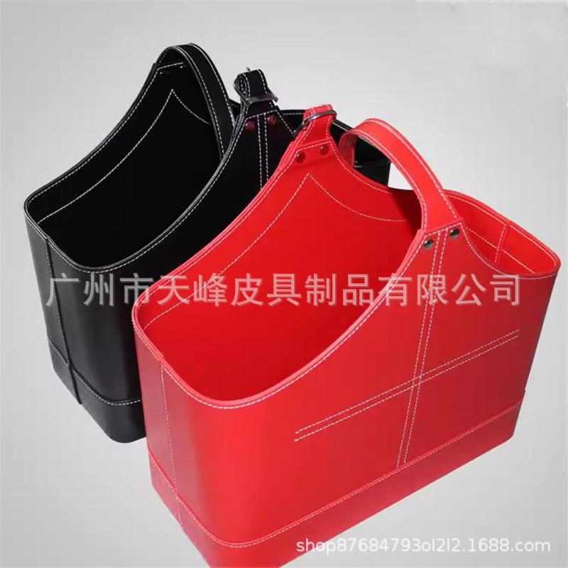 皮质礼品篮子 中秋礼品包装手提篮 红酒礼篮 水果篮大号杂物篮盒