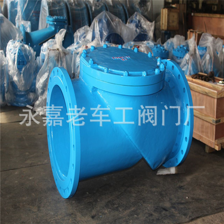 HC44X-10DN65 法兰单向止回阀 橡胶瓣止回阀 旋启式管道逆止阀门
