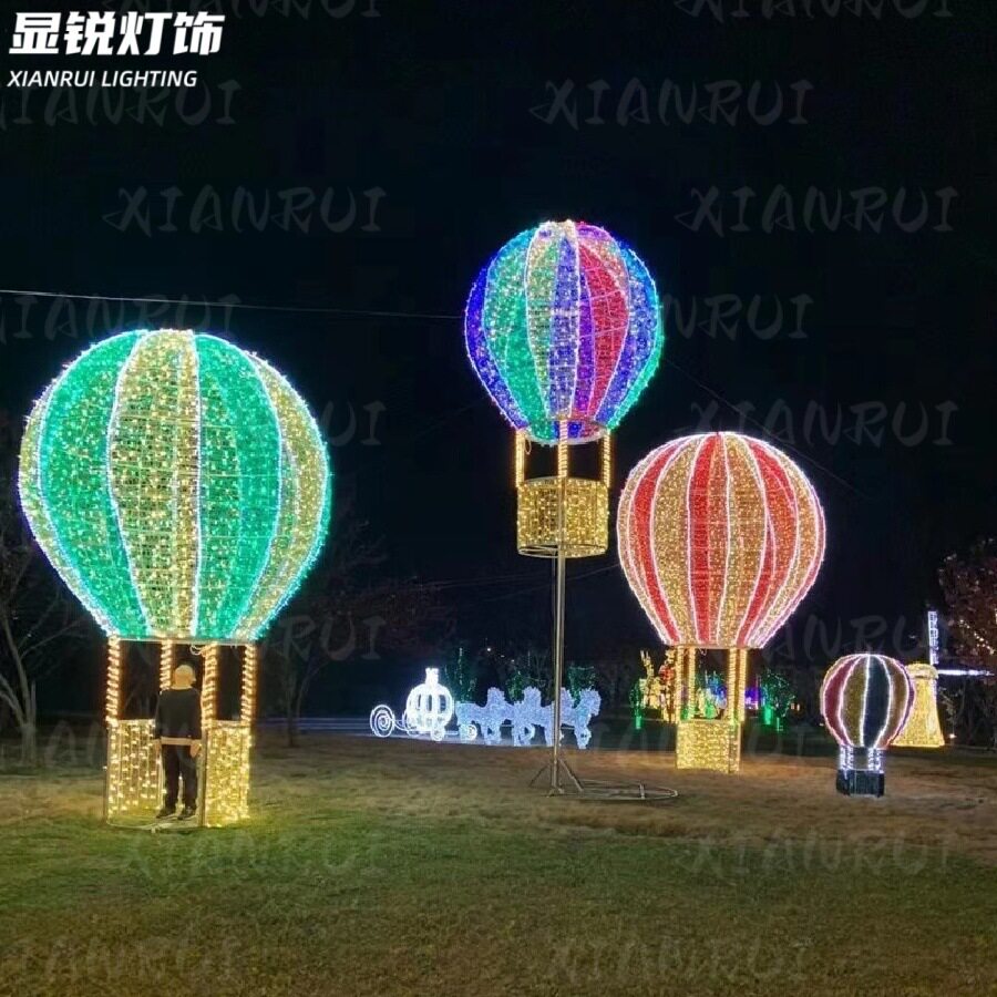 仿真热气球灯光造型可站人灯
