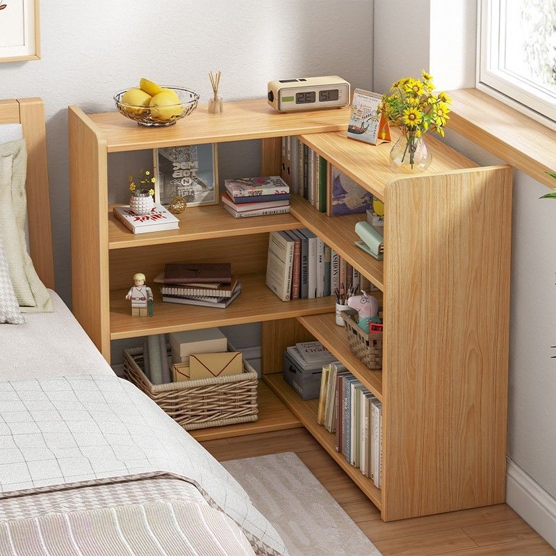 转角置物架桌边书架落地矮书柜客厅角落收纳柜墙角置物柜子储物柜