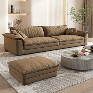 意式 极简布艺沙发直排宅家慵懒系客厅组合沙发L型客厅家具沙发组