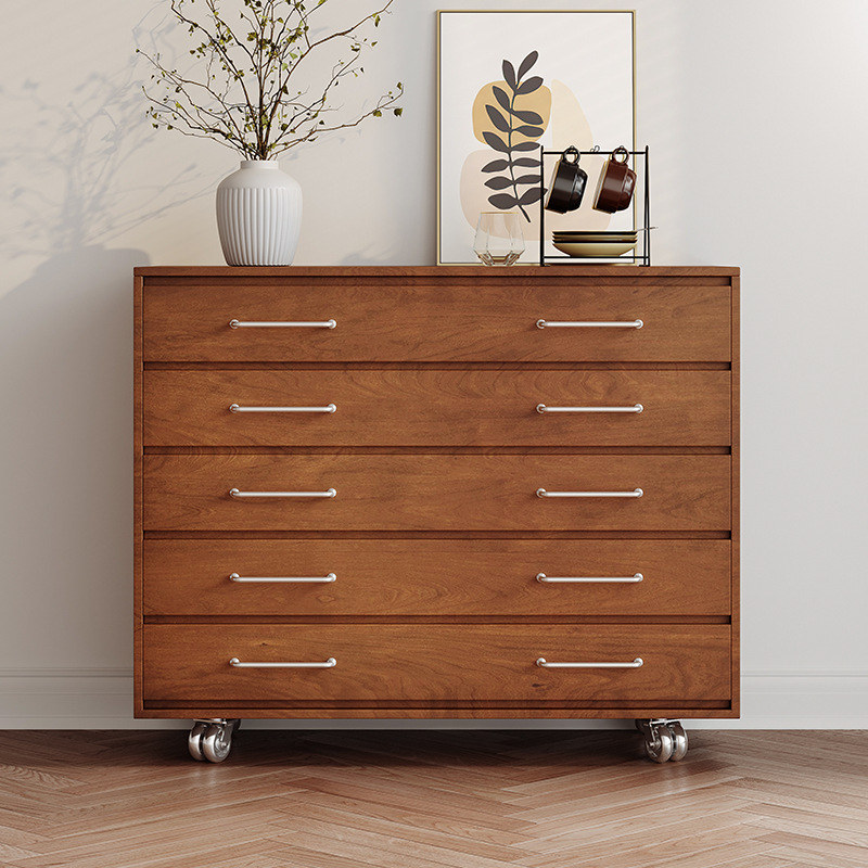 穆瑞家具中古五斗柜家用餐边柜沙发边柜实木抽屉储物柜卧室收纳