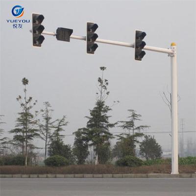 交通信号灯杆单悬臂式八角信号灯杆电警杆十字路LED红绿灯杆
