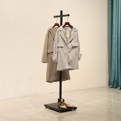简约铁艺服装店服装架衣服架子现代女装店落地式陈列架正挂货架