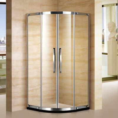 角落304不锈钢淋浴房整体浴室弧形钢化玻璃浴屏showerS6067