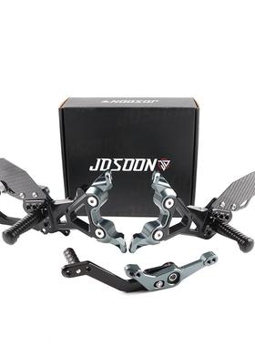 适用宝马S1000RR19-20-21-22年改装升高脚踏前脚踏支架碳纤维