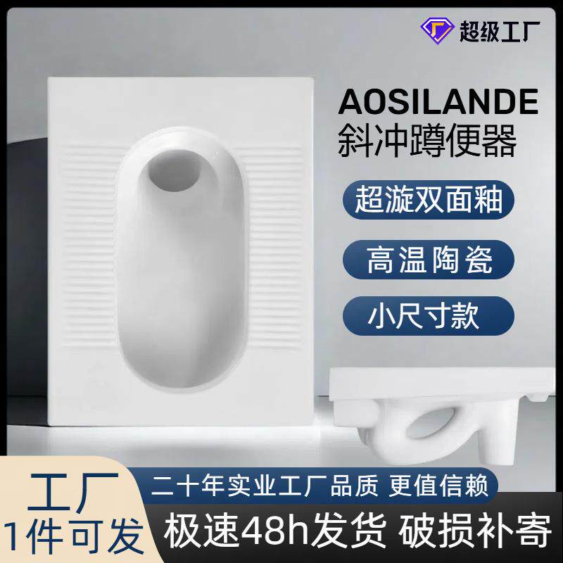 澳斯兰德防臭陶瓷坐便器蹲便器双面釉厕所大便器池蹲厕蹲坑式除臭