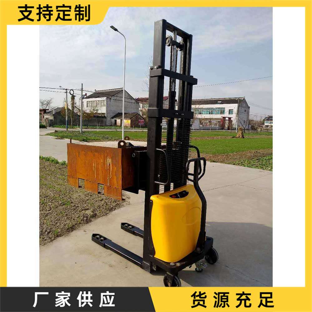 手推式载货工具车 站架式托盘装卸叉车 仓库物流站电动堆高车