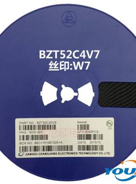 长电贴片稳压二极管BZT52C4V74丝印W7SOD-123驱动电源适用