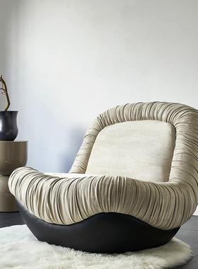 意式现代沙发椅简约风格休闲椅设计师阳台懒人沙发网红轻奢单人椅