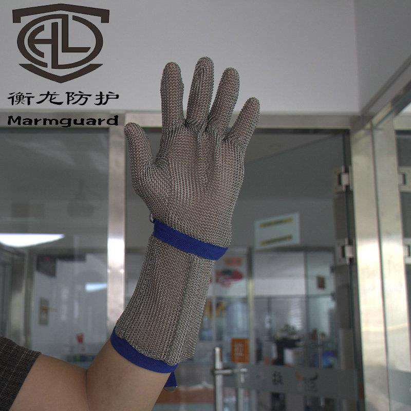 热销产品 商用家用裁剪验厂加长款金属钢丝手套 BBQ烧烤用手套