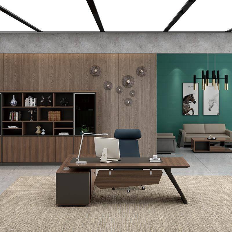 现代经理办公桌办公家具现代简约经理老板总裁办公桌大班台桌组合