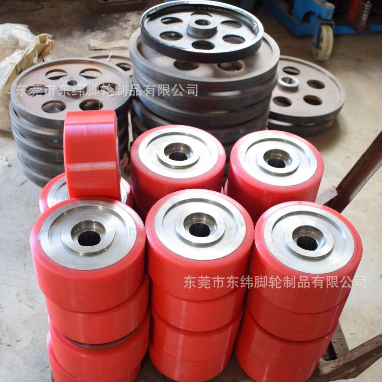 生产天车行走主动轮 45号钢包聚氨酯PU轮 硬度90度 耐磨不脱胶