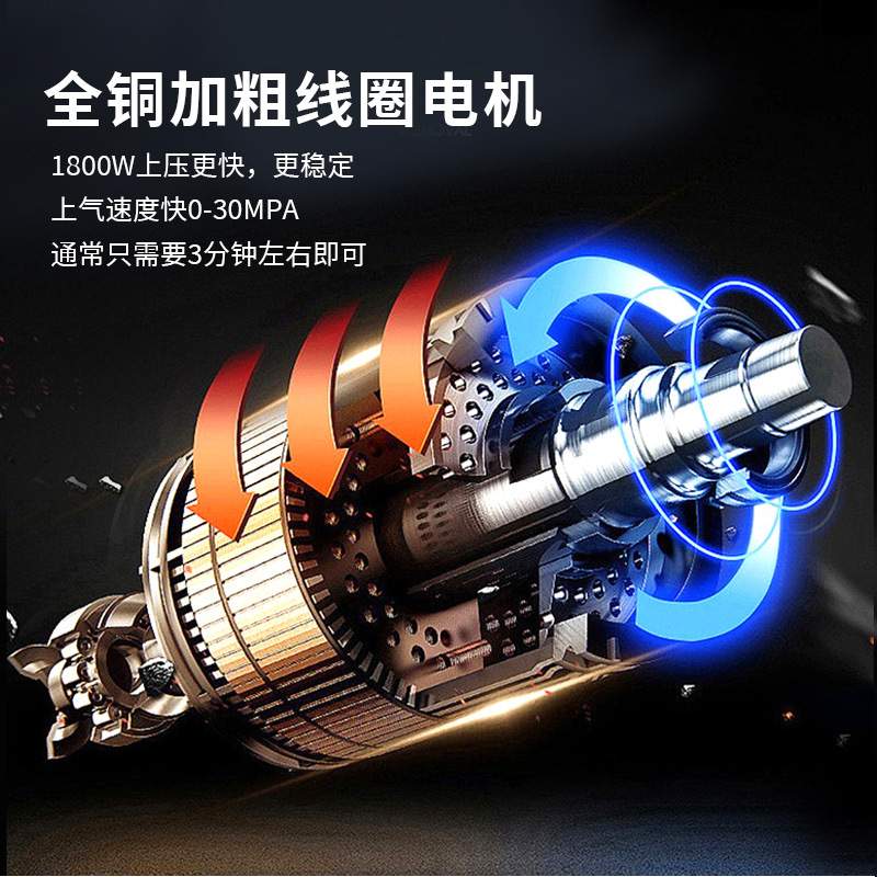 直销高压充气泵30mpa 单缸水冷40mpa打气机 4500psi 6000psi