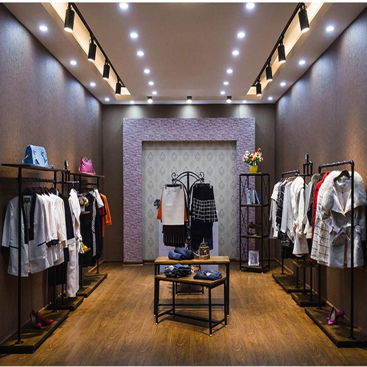 铁艺复古服装架女装服装店展示架上墙货架落地式挂衣架衣帽陈列架