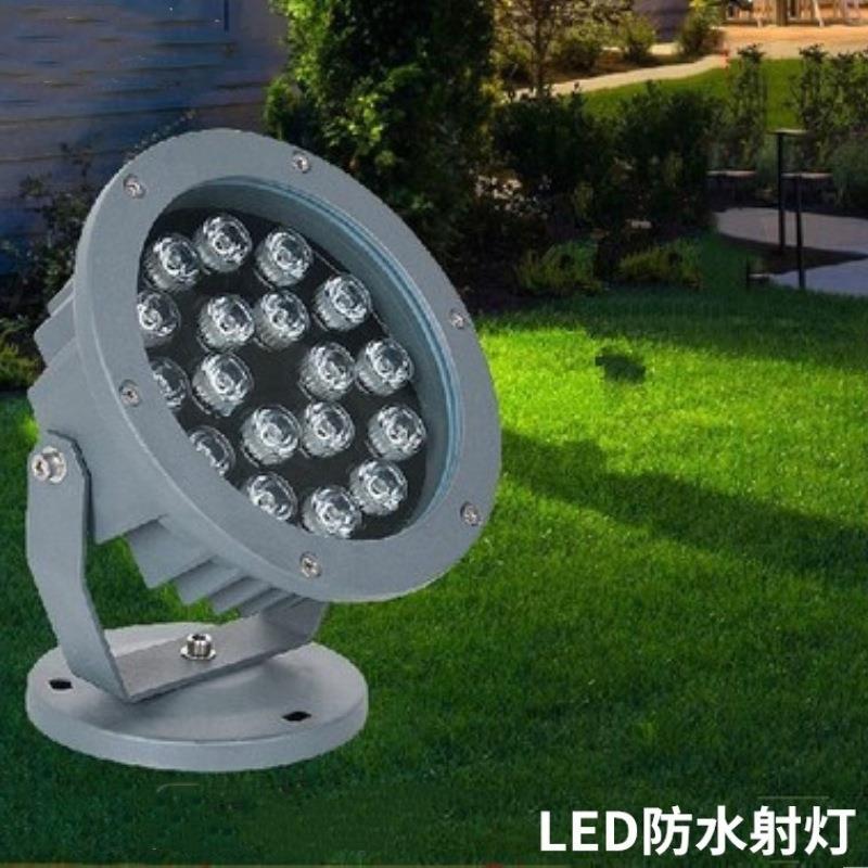 LED圆形投树灯圆形投光灯户外草坪灯地插灯园林照树灯