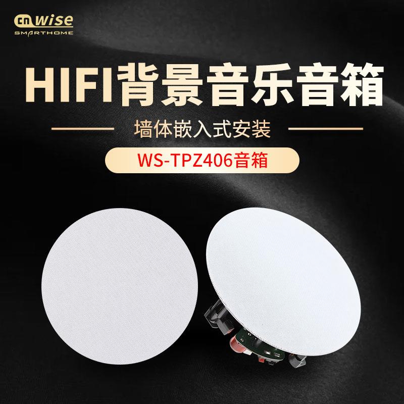 华尔思406家庭背景音乐系统吸顶音响嵌入式4寸定阻喇叭带功放