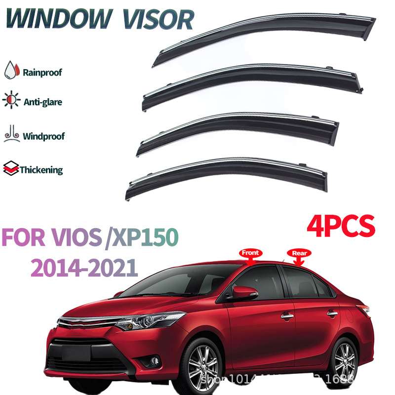 适用丰田威驰车窗晴雨挡雨板vios xp150 2014-2022+Window visors