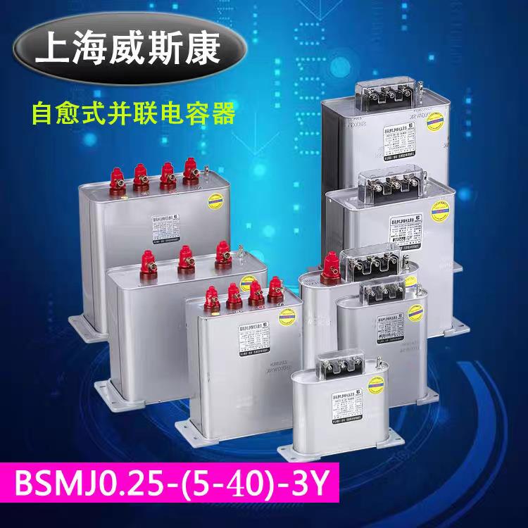 上海威斯康电容器BSMJ0.25/0.28-20-1-3Y/250V1-30K单相250V280V