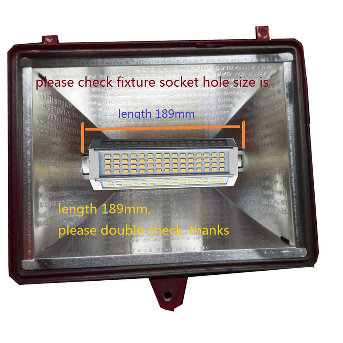 r7s led 50w 189mm长 85-265v 灌胶电源 替代r7s J189 金卤灯500W