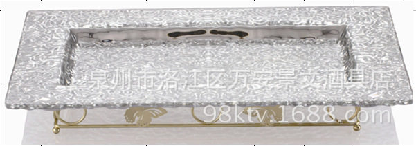 酒吧KTV豪华大果盘 PC果盘金色蝴蝶底座 耐摔果盘土豪果盘8016