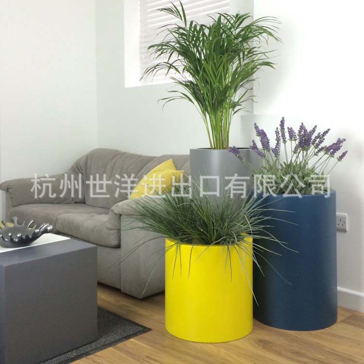 玻璃钢花盆 商场美陈高中低搭配组合花箱异形组合花钵